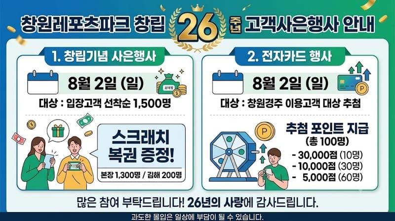 창립 26주는 고객사은행사