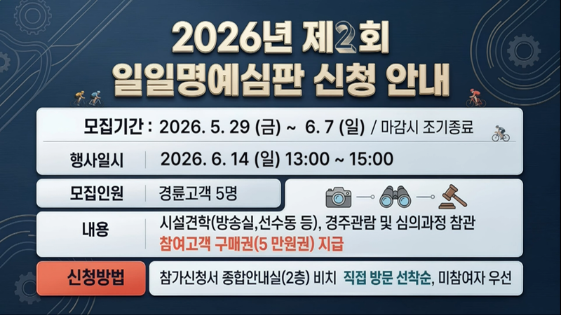 2026년 제2회 일일명예심판 신청 안내